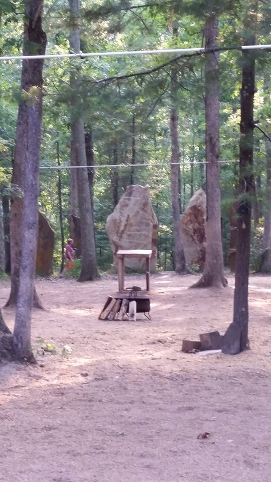 a stone circle and altar